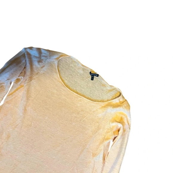 Eileen Fisher 100% Linen Long Sleeve Lightweight Sweater Size Large Orange - Picture 3 of 7